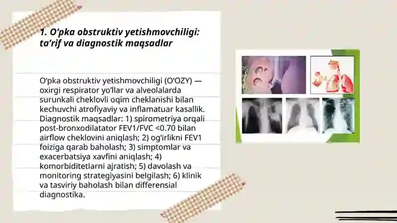 Oʻpka obstruktiv yetishmovchiligi diyagnostikasi 3