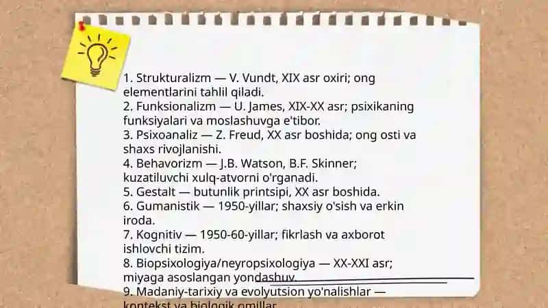 Umumiy psixologiyaning yónalishlari va tamoyillari 3