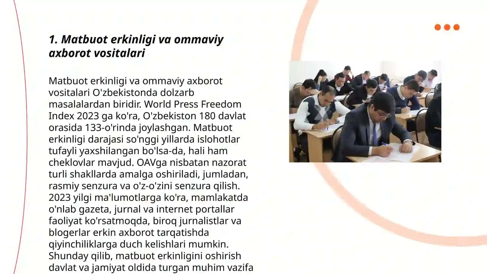 Matbuot erkinligi va ommaviy axborot vositalari 3