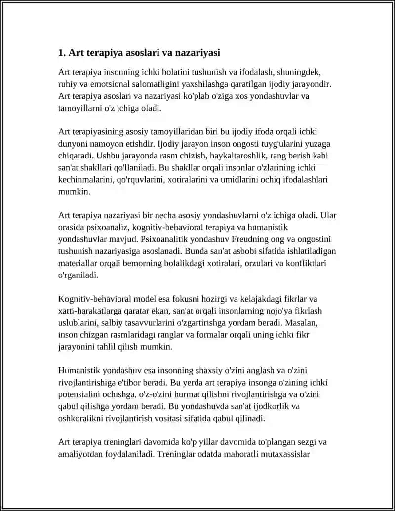 ART TERAPIYA TRENINGLARI 3