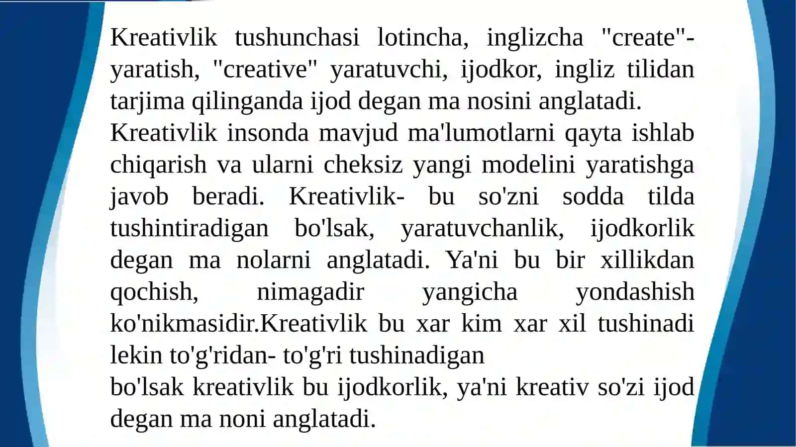 Kreativlik va uning shakillanishi 3