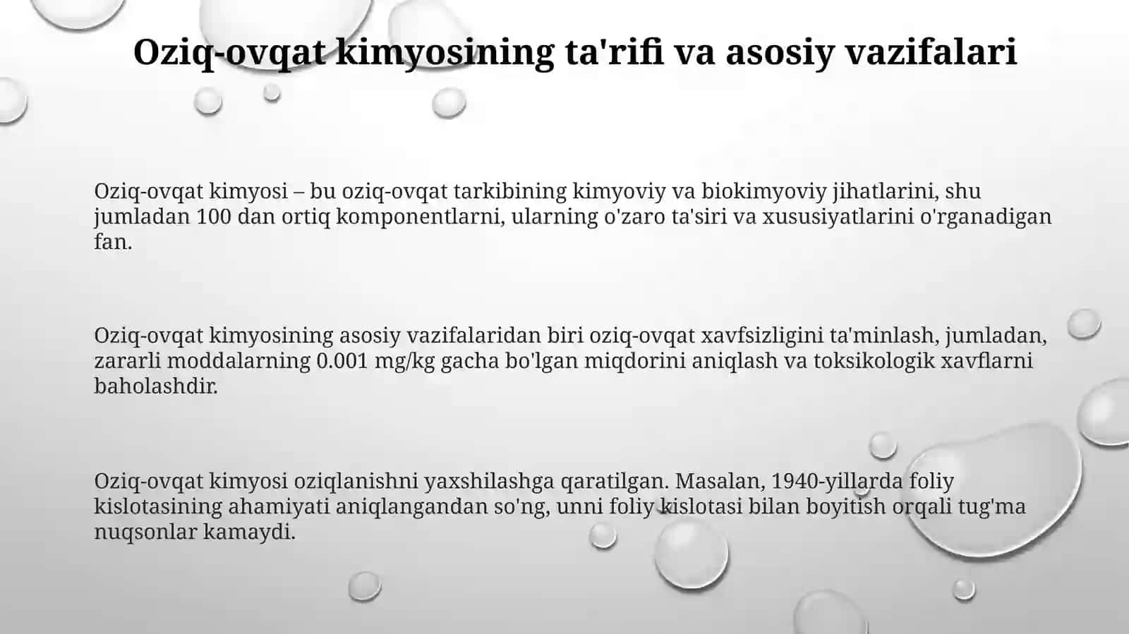 Oziq-ovqat kimyosi va oziqlanishi 3