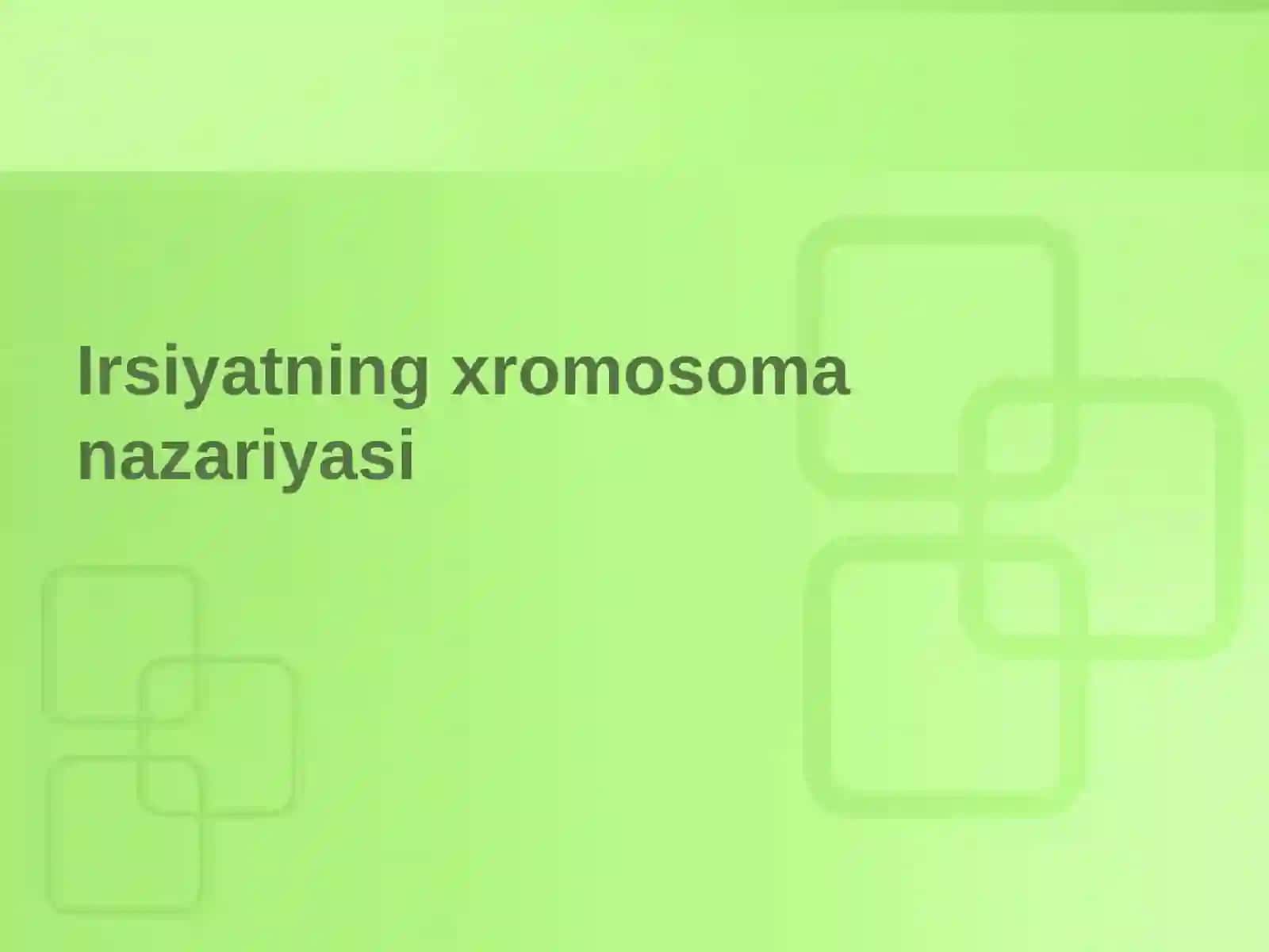 Zanjirlangan meros.Jinsiy aloqa genetikasi 3