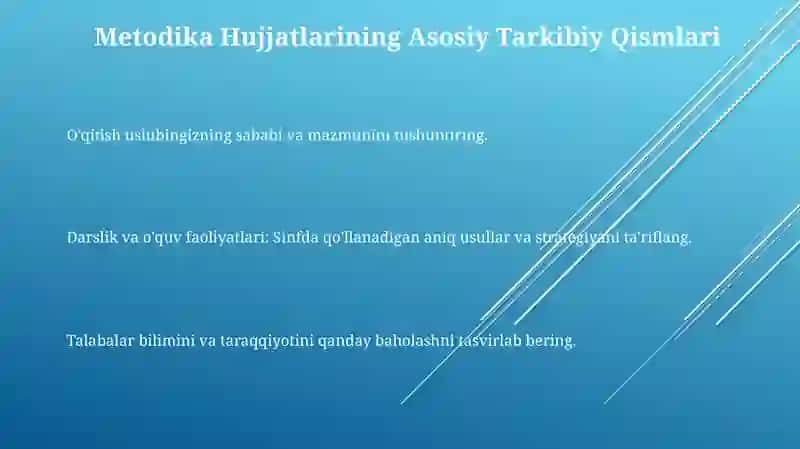 Metodika fani o’qituvchisining o’quv me’yoriy hujjatlari 3