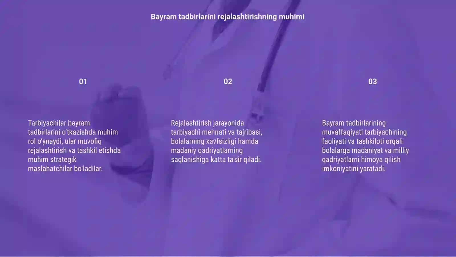 Bayram tadbirlarini o’tkazishda tarbiyachining ahamiyati 3