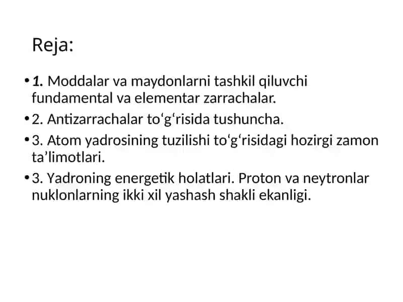 Modda tuzilishi zamonaviy kimyoning nazariy asosi. Asosiy tushunchalar 3