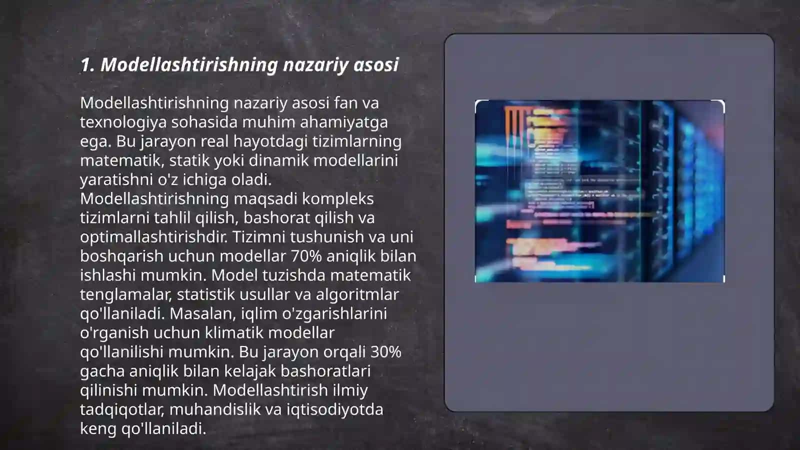 Modellarni tuzishning asosiy xossalari 3