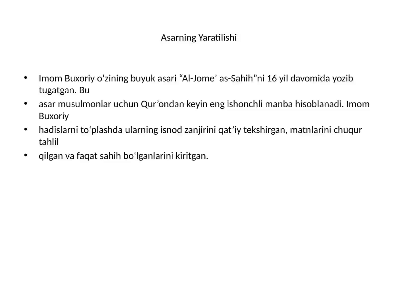 Imom al-Buxoriy – Buyuk Muhaddis 3