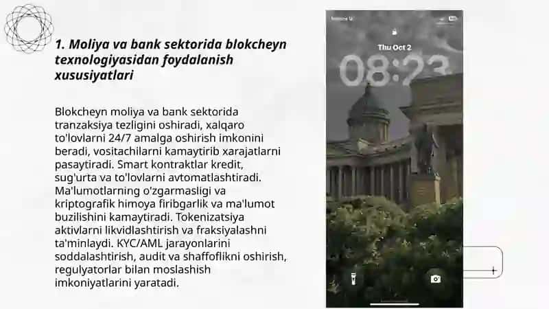 Har xil faoliyat sohalarida blokcheyn texnologiyasidan foydalanish xususiyatlari. 3