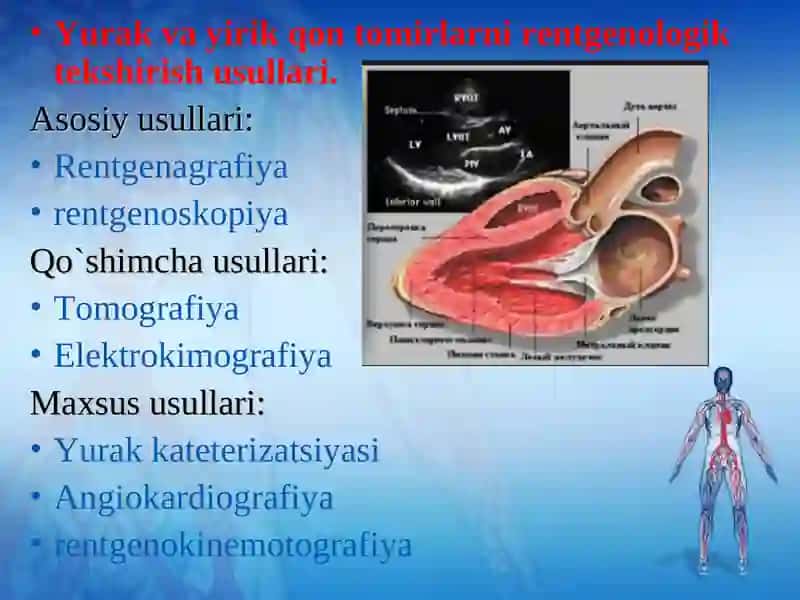 Yurak va yirik qon tomirlar kasalliklarining kompleks nur diagnostikasi 3