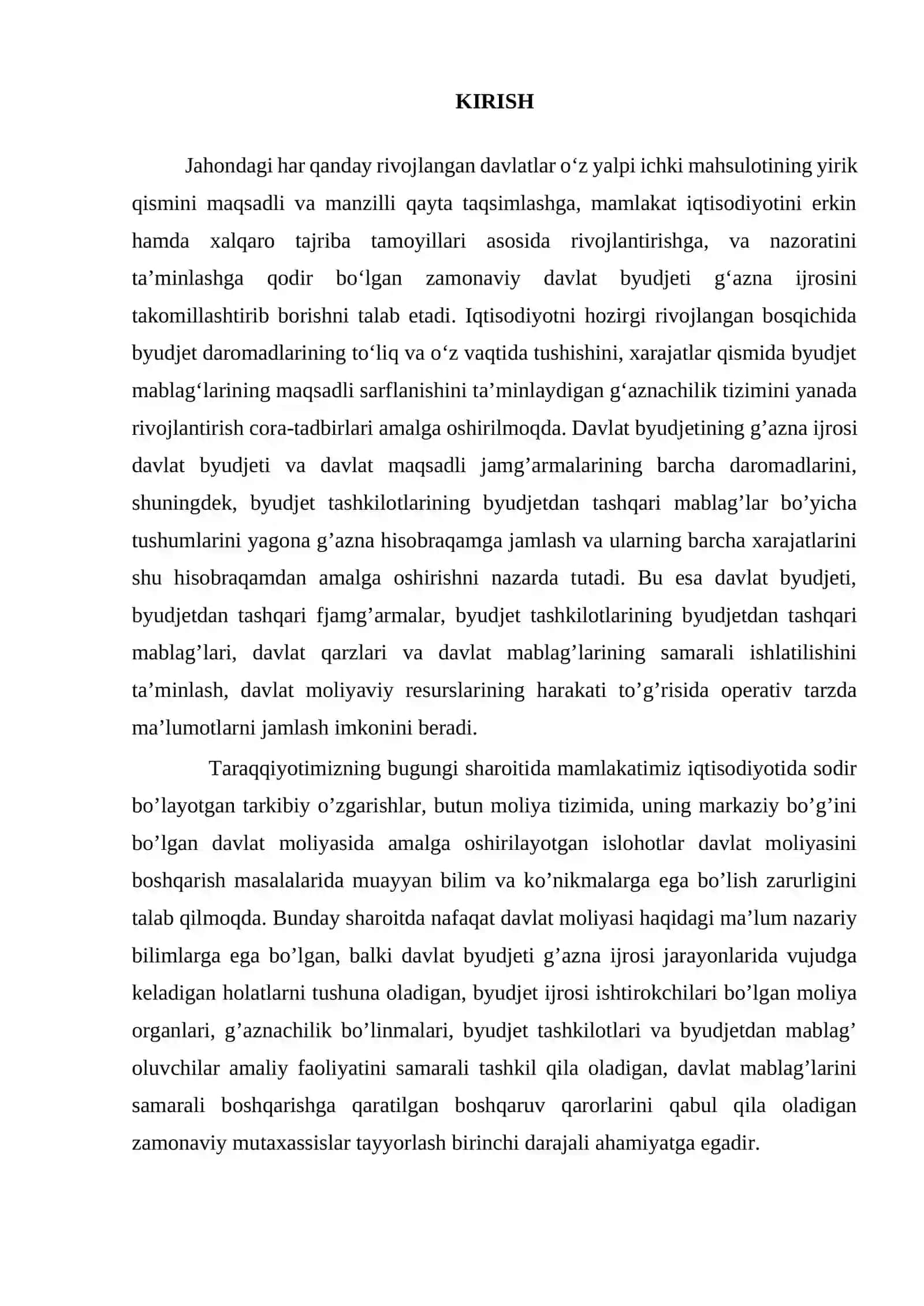 BYUDJET TIZIMI BYUDJETLARI G’AZNACHILIK IJROSINING NAZARIY JIHATLARI 3
