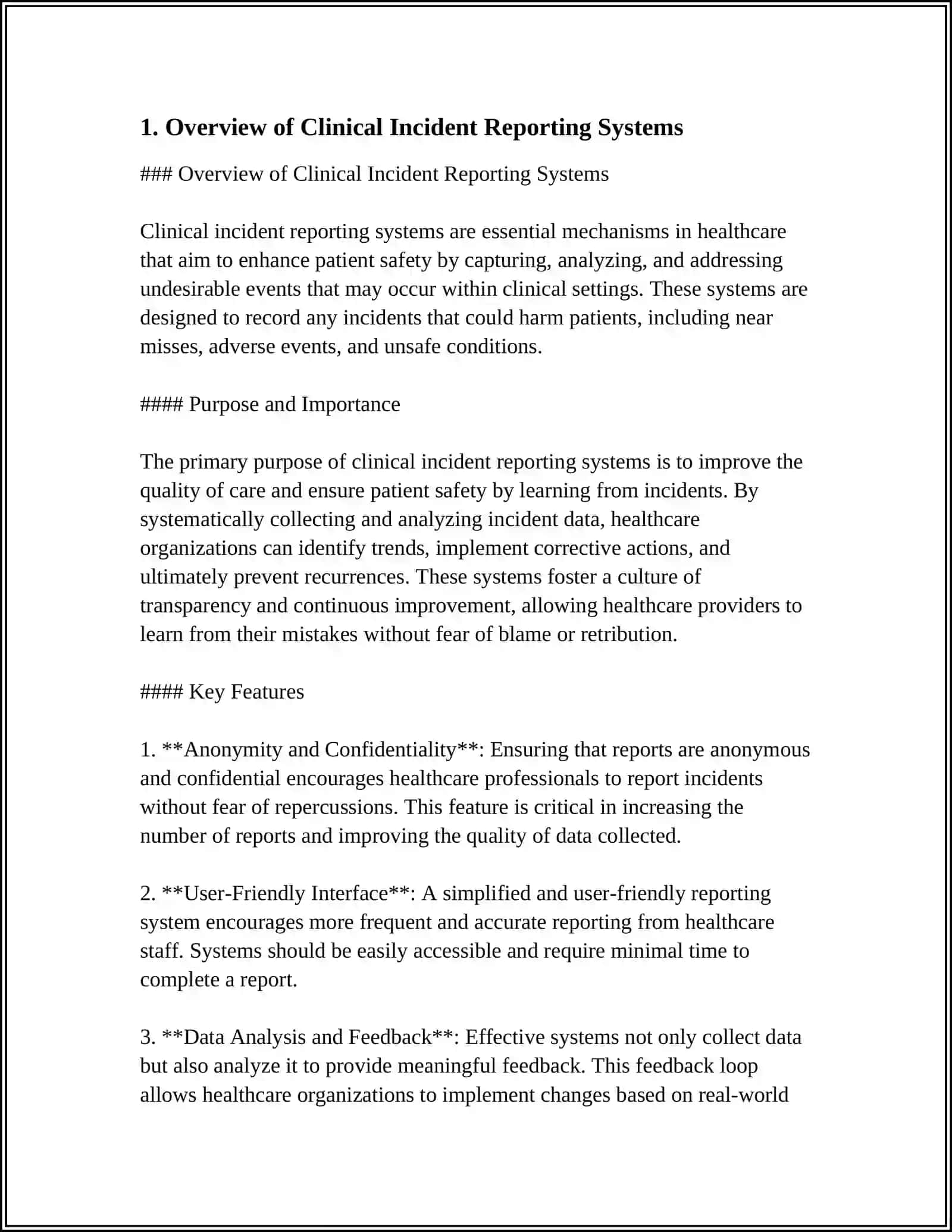 CLINICAL INCIDENT REPORTING IN UZBEKISTAN 3