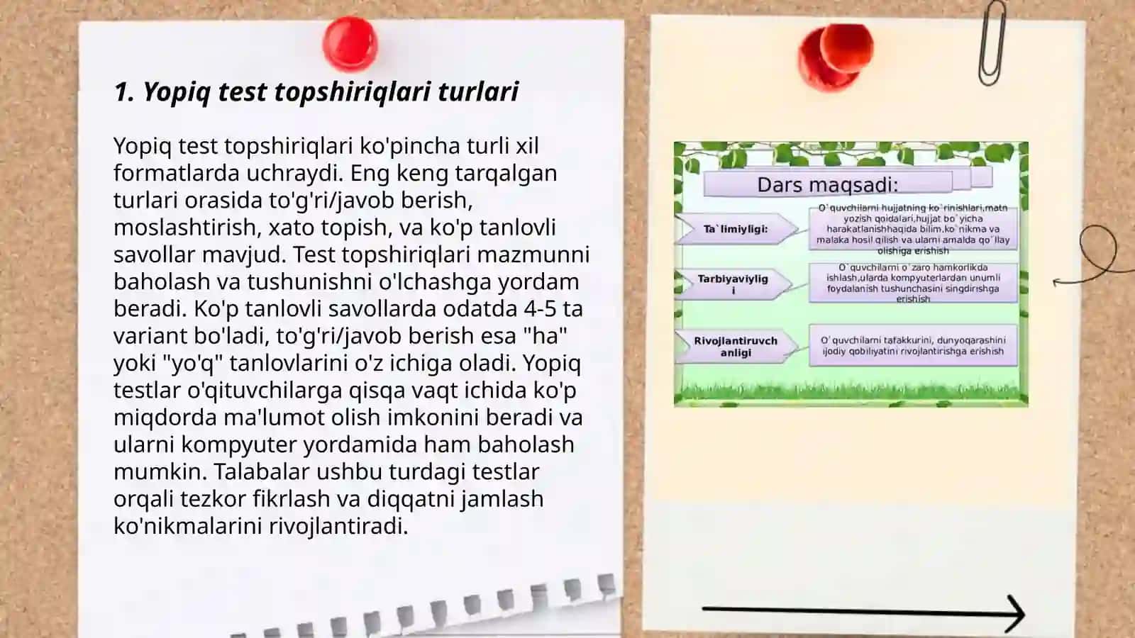 Yopiq test topshiriqlari yaratishning umumiy qoidalari 3