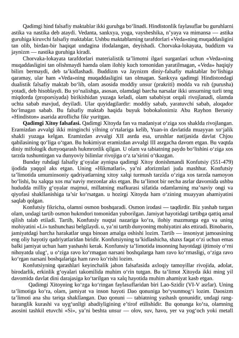 Falsafiy tafakkur taraqqiyoti bosqichlari: Sharq falsafasi 3