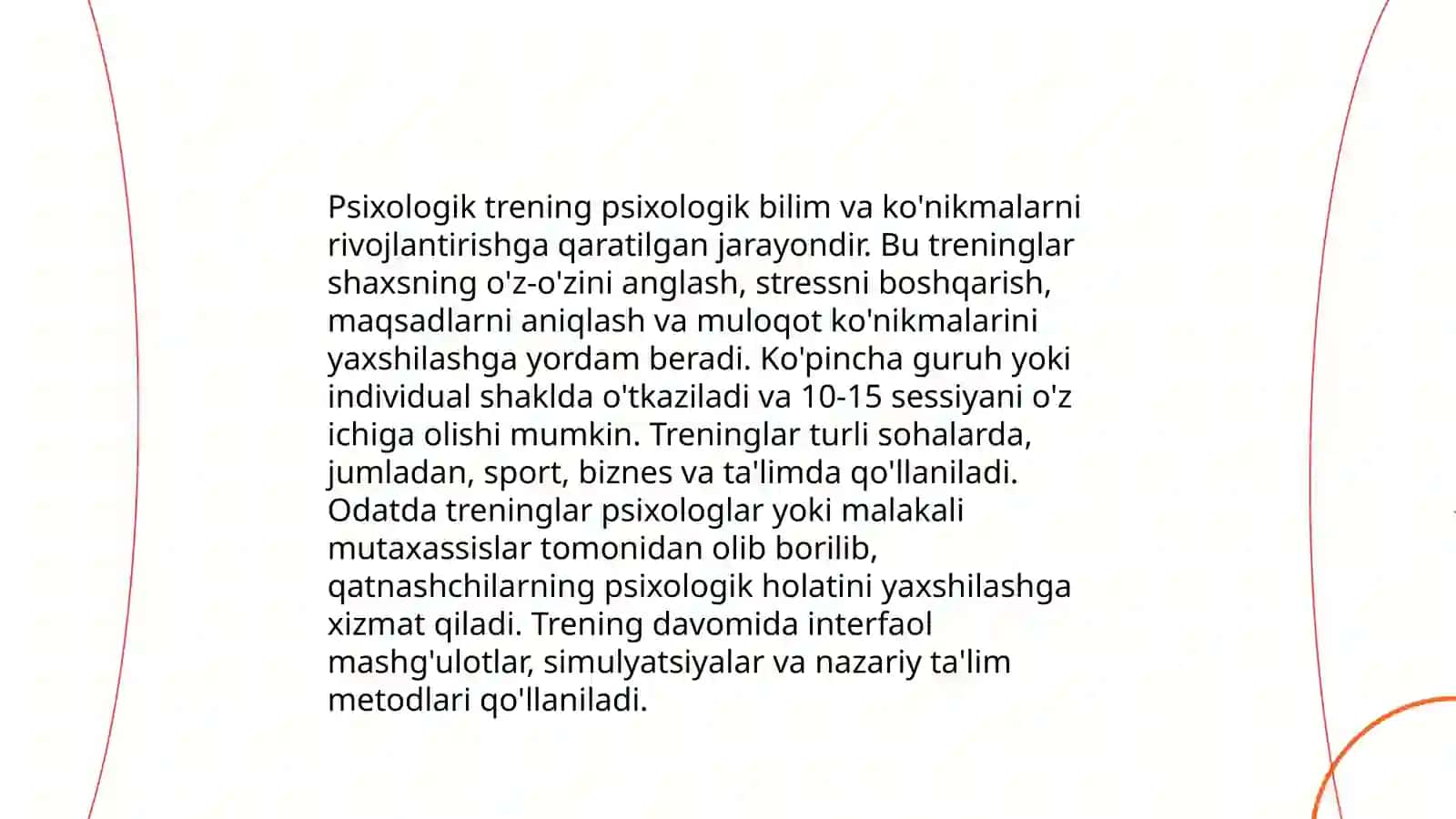 Psixologik treningning asosiy bosqichlari va guruhiy dinamika jarayonlari 3