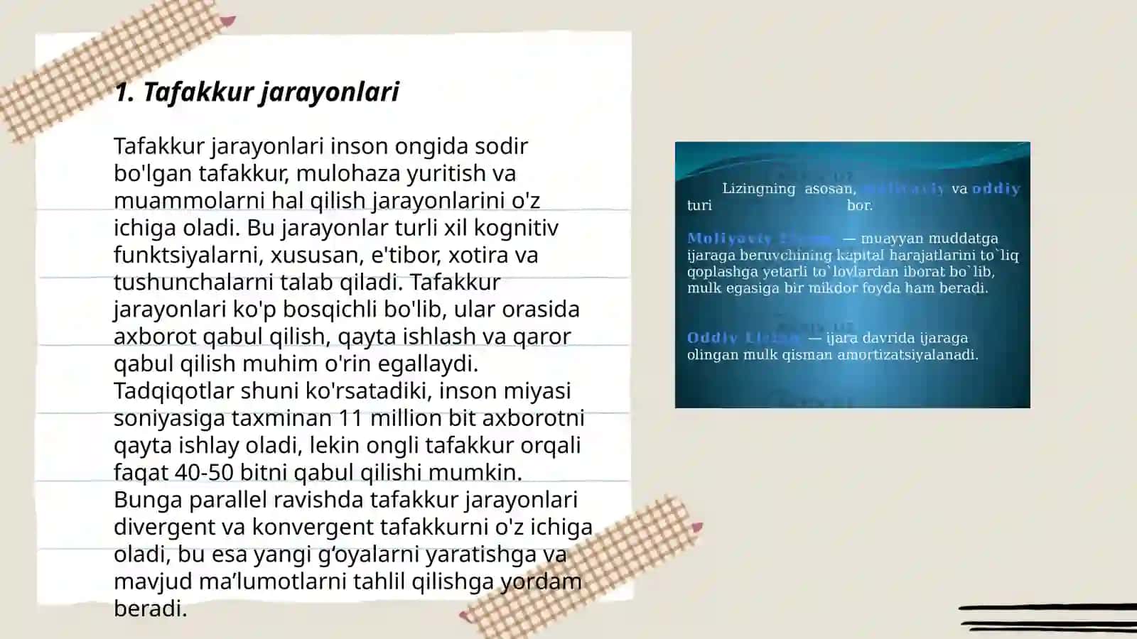 Tafakkur operatsiyalari 3