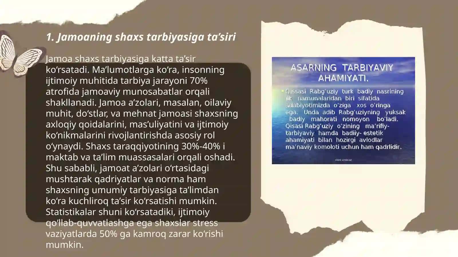 Jamoaning shaxs tarbiyasiga taʼsiri. Sinf rahbarining tarbiyaviy ta'siri 3