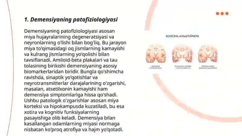 Demensiya kasalligining biologik xossasi 3