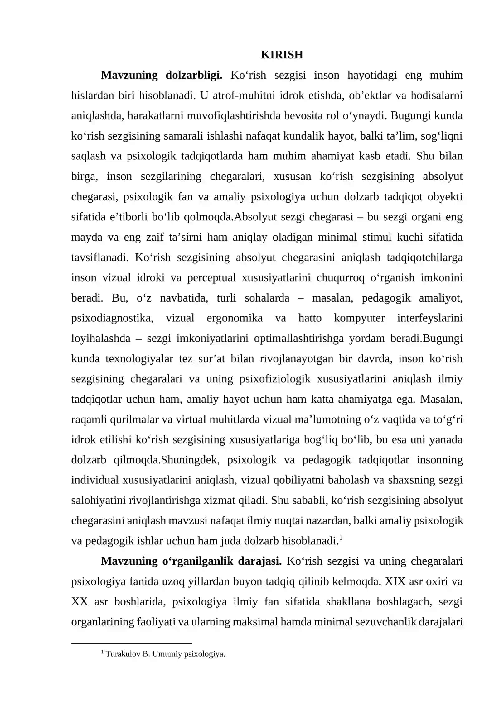 Ko'rish sezgisining absolyut chegarasini aniqlash 3