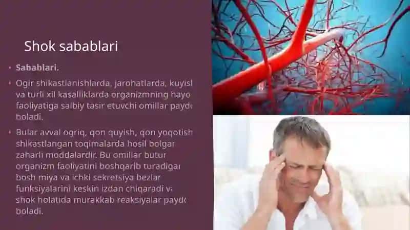 Shok turlari va ularda ko'rsatiladigan holatlar 3
