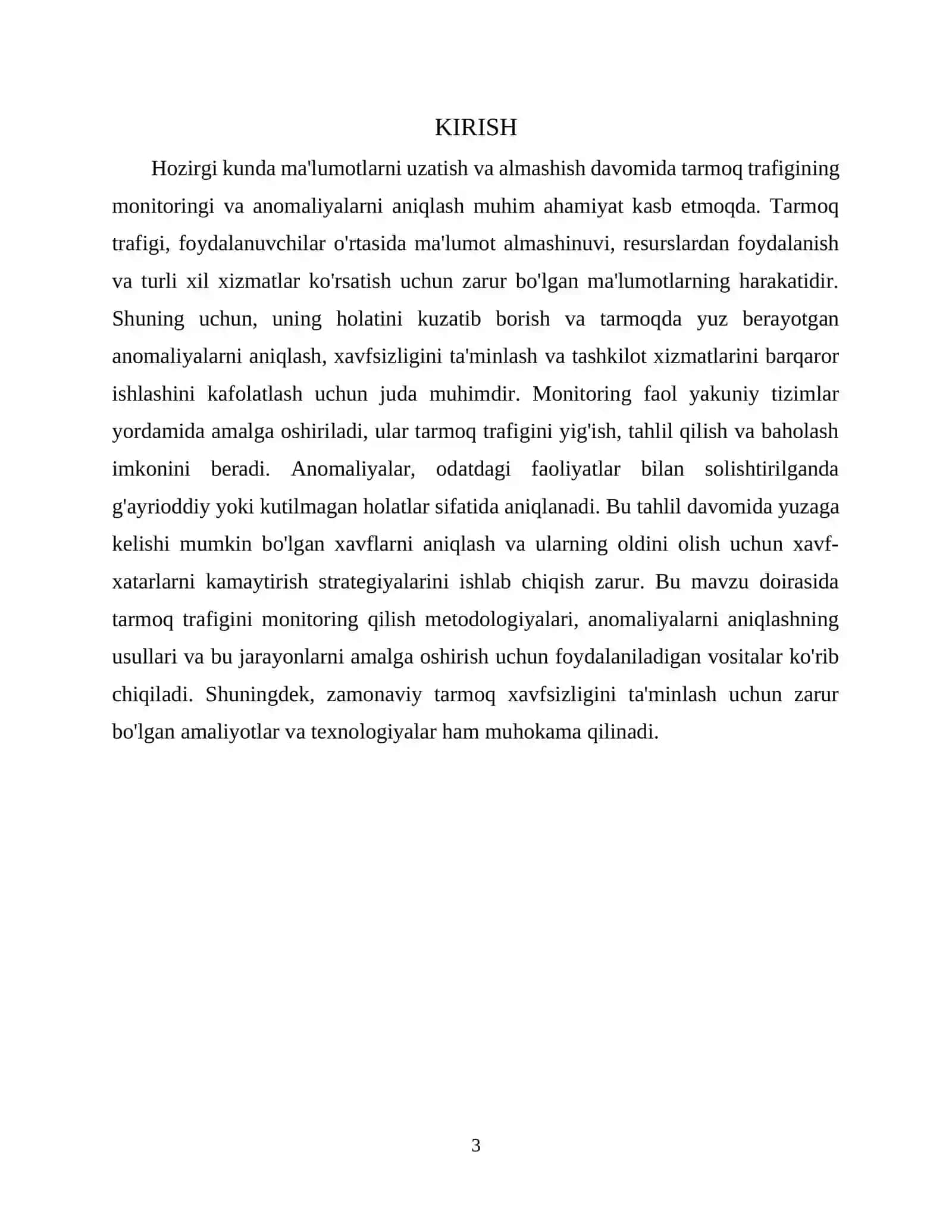 TARMOQ TRAFIGINIMONITORING QILISH VA ANOMALIYALARNI ANIQLASH 3