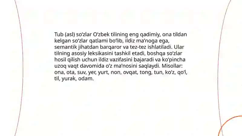O'zbek tilining luğat tarkibi 3