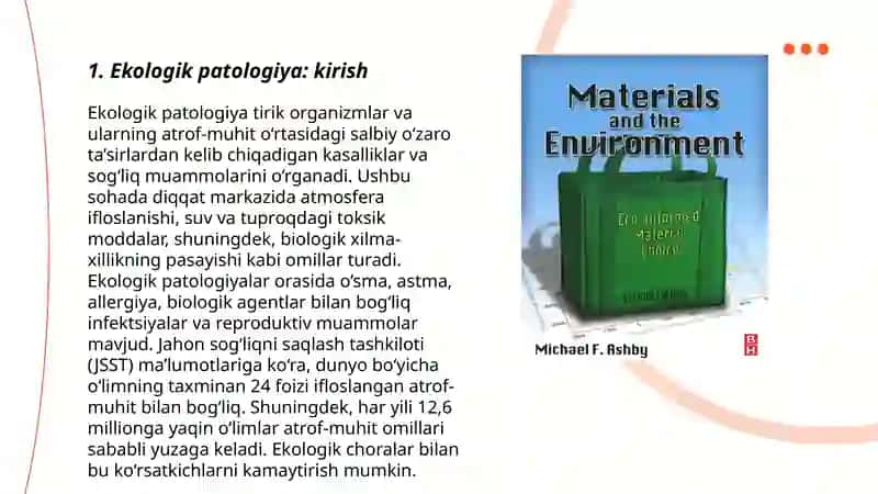 Ekologik patalogiya. Radiatsion va ultrabinafsha nurlarning organizmga ta'siri 3