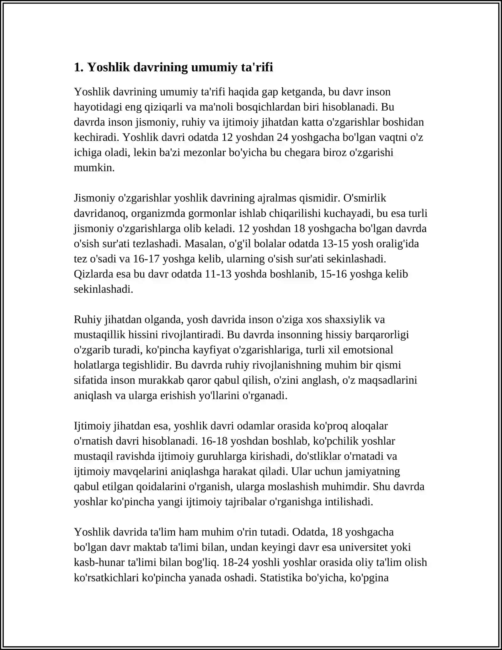 YOSHLIK DAVRLARINING MORFOLOGIK VA FIZIOLOGIK XUSUSIYATLARI 3