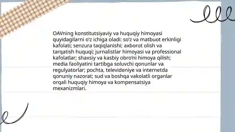 Ommaviy axbarot vositalari himoyasi 3