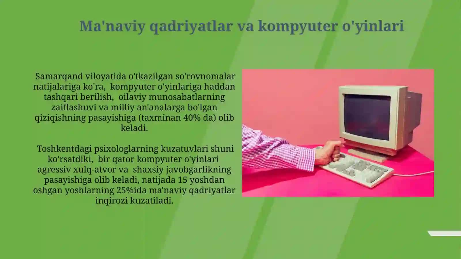 Kompyuter Oʻyinlari va Mankurtlash Vositalari 3