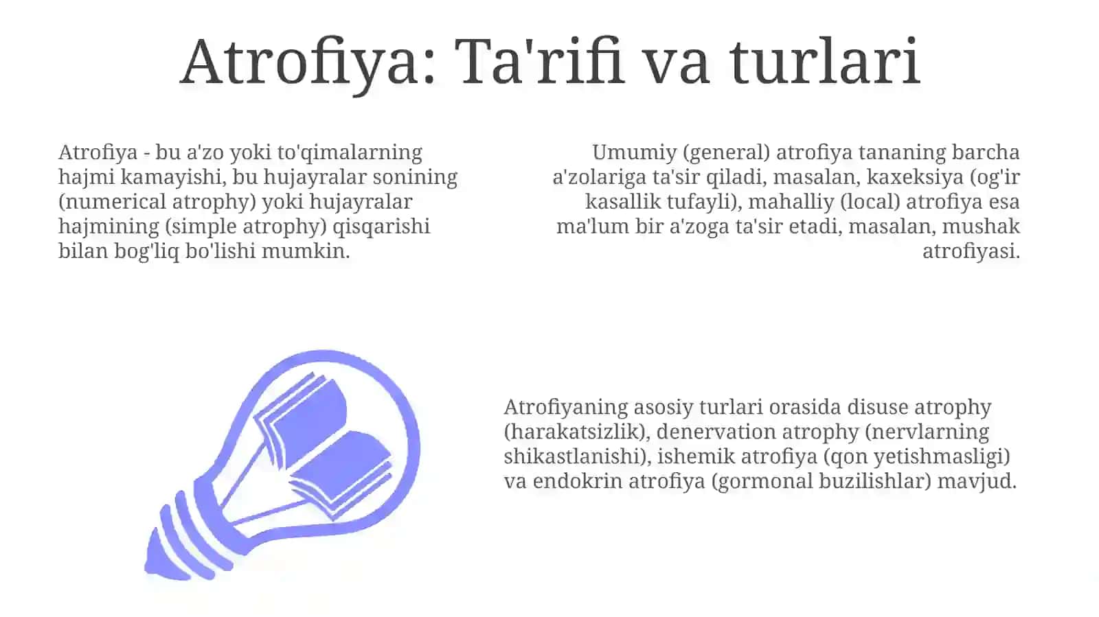 Mushak-skelet kasalliklari: Atrofiya, Yallig'lanish, Miopatiya - Umumiy ma'lumot 3