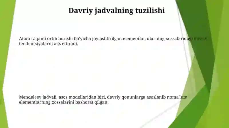 Atom tuzilishi va D.I. Mendeleyevning davriy sistemasi 3