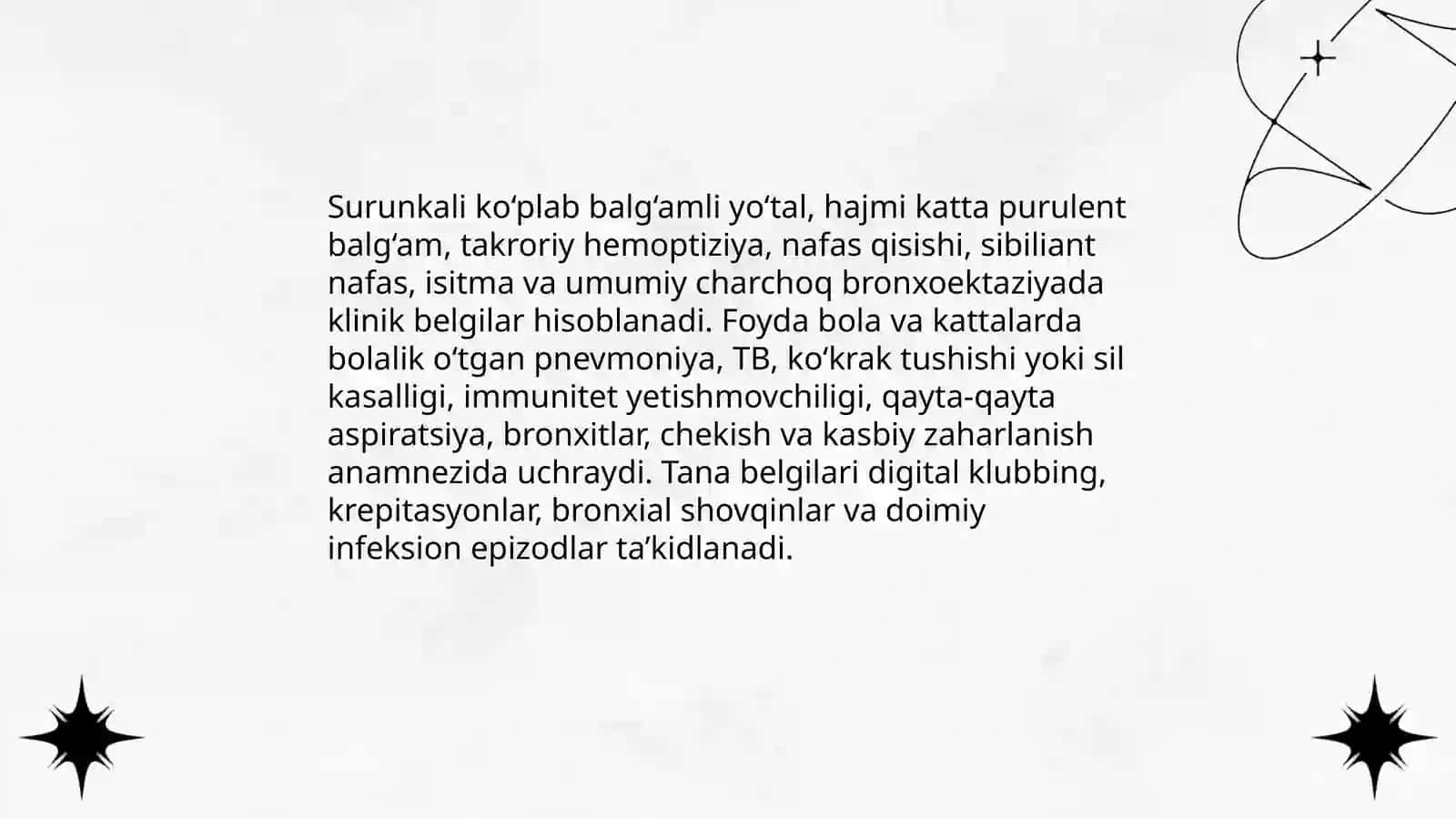Bronxoektatik kasallik diagnostikasi 3
