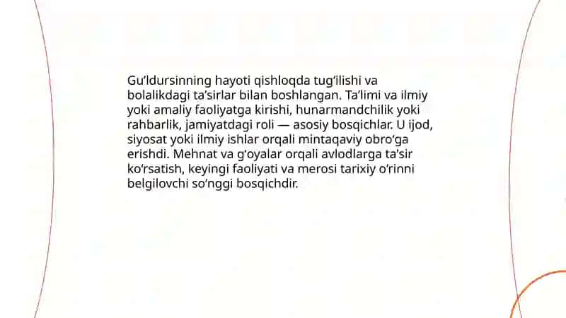 Gu’ldursin tarixiy o'rni haqida 3