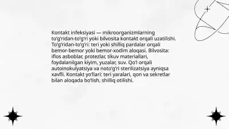 Kontakt infeksiyasini oldinini olish usullari 3