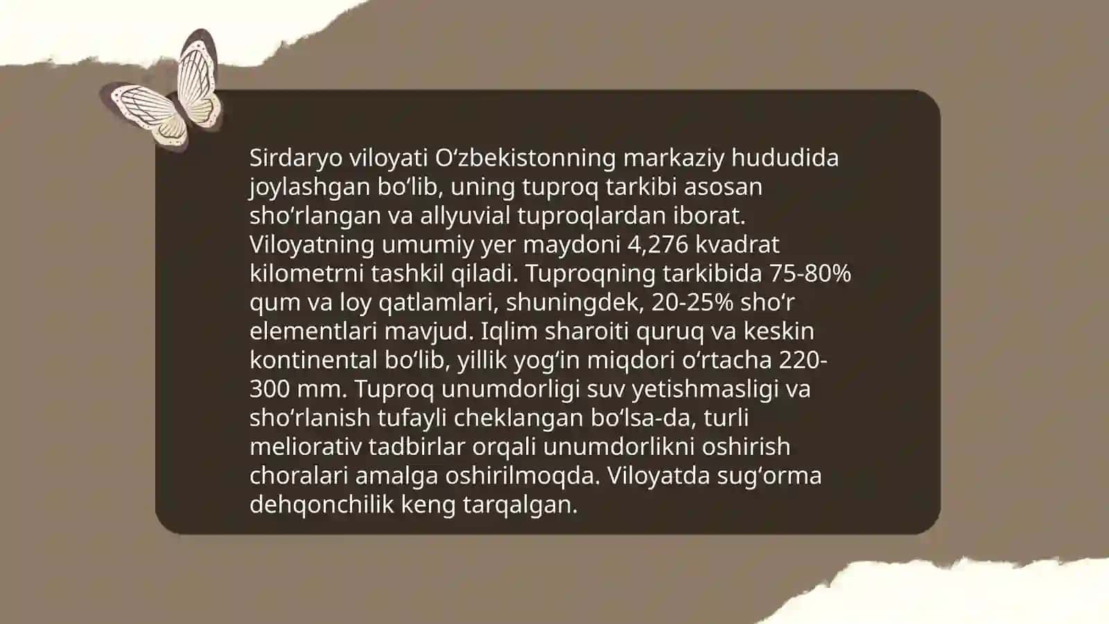 Sirdaryo viloyati tuproqlari 3