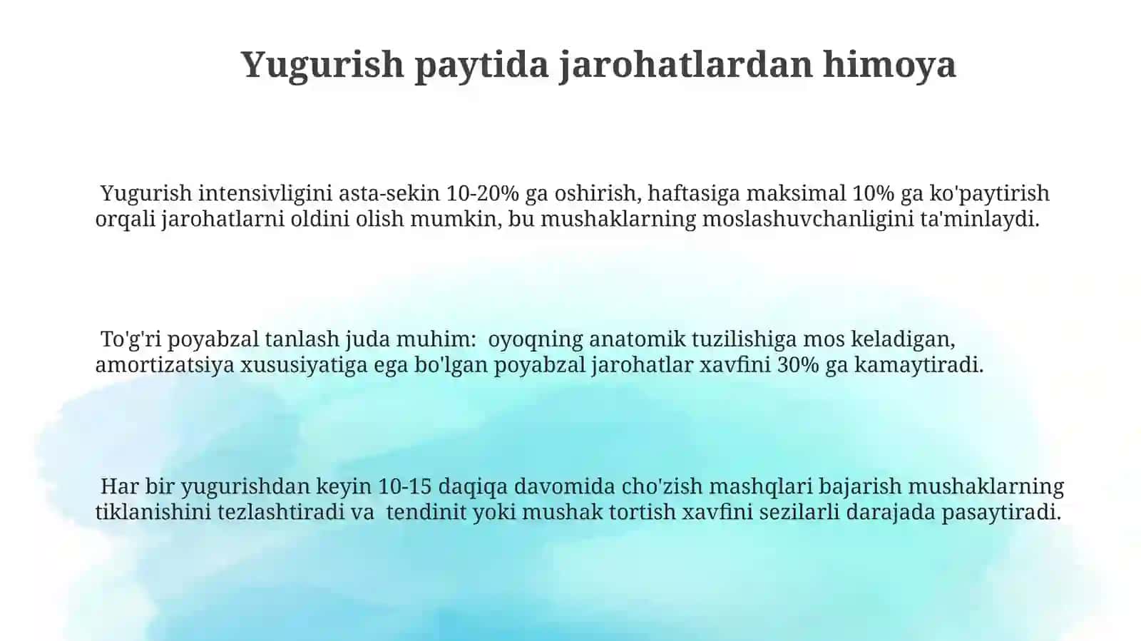Uzoq masofaga yugurish takomillashtirish (10000m) 3