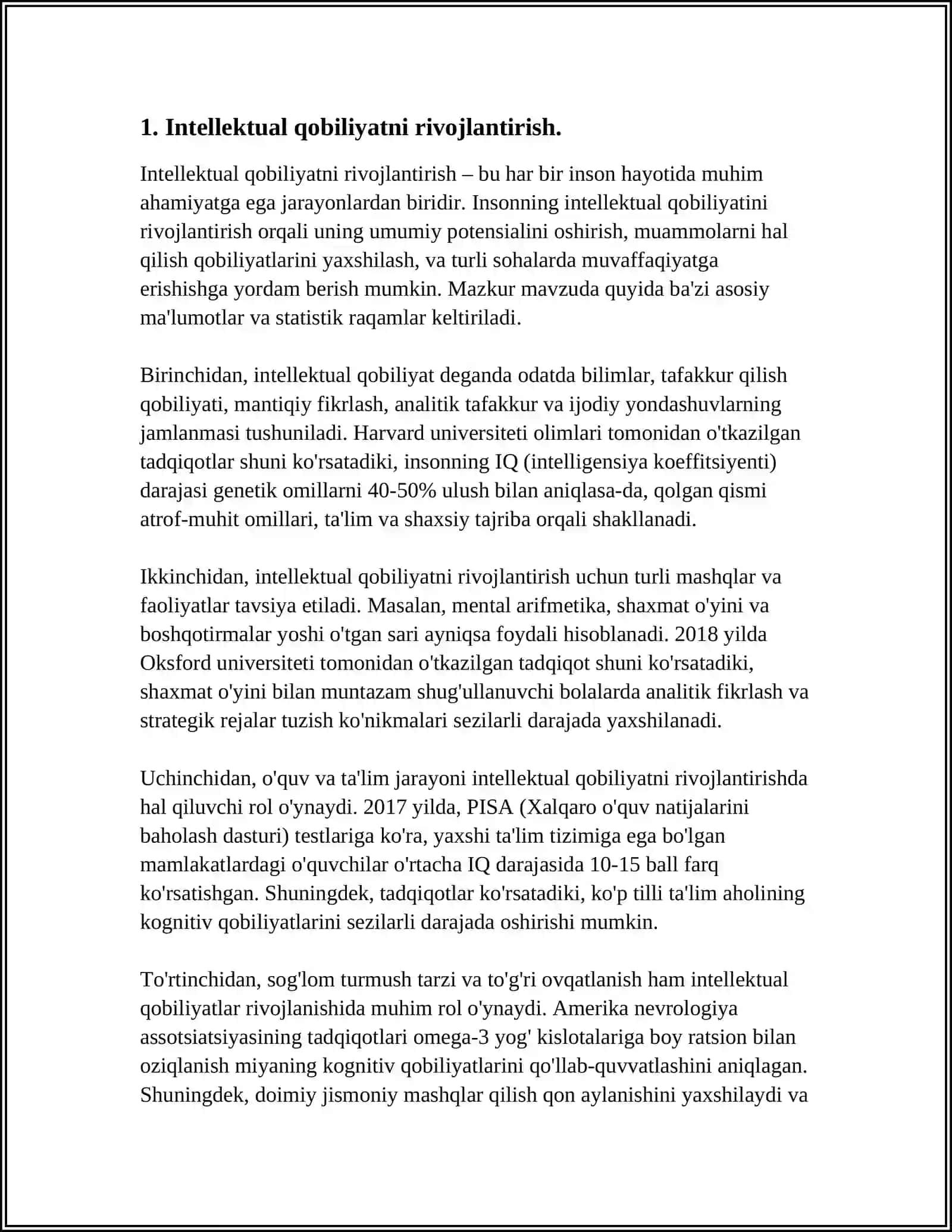 INTELLEKT,KREATIVLIK VA TAFAKKUR 3
