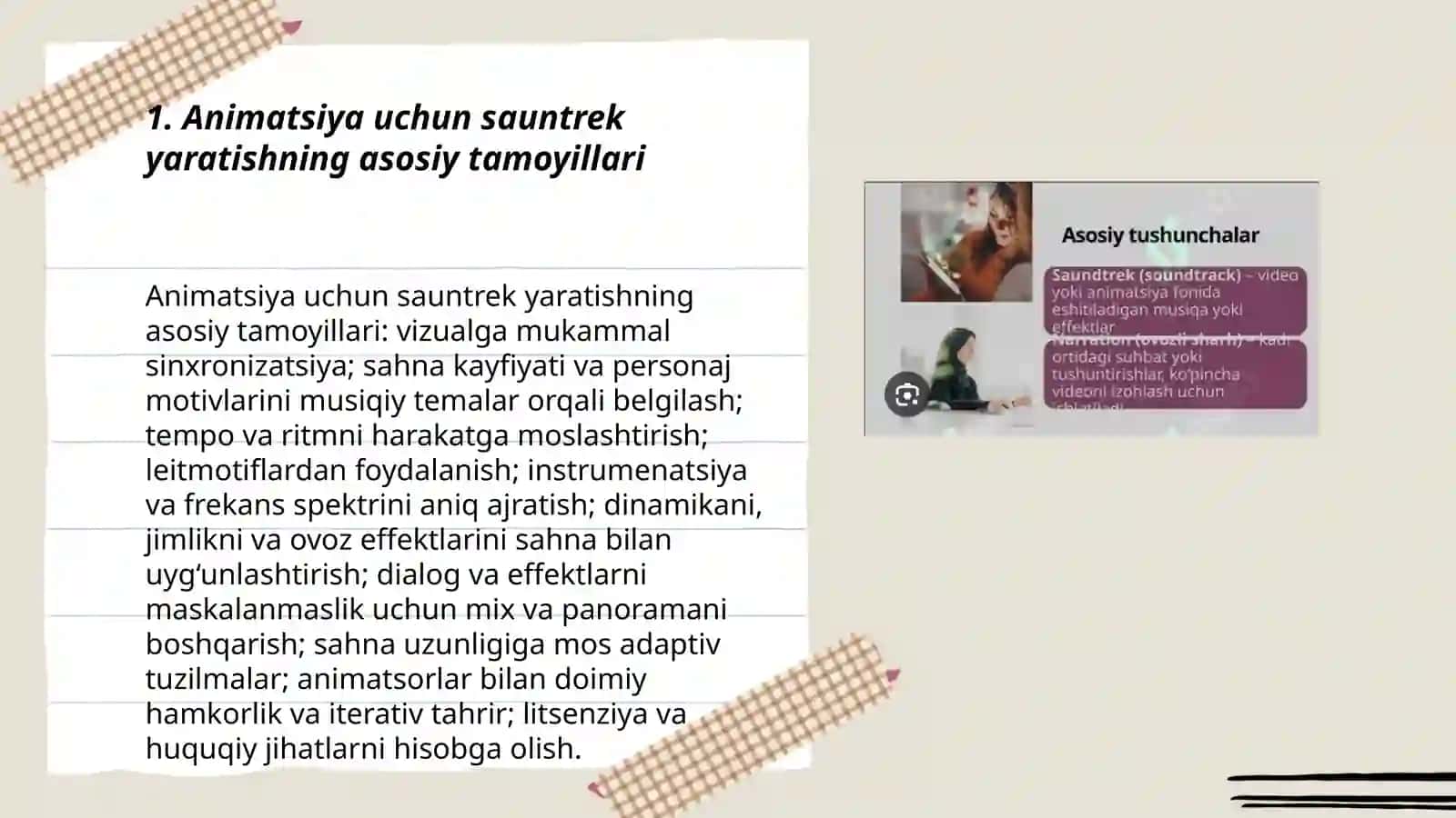 Animatsiya uchun sauntrek yaratishning asosiy tamoyillari 3