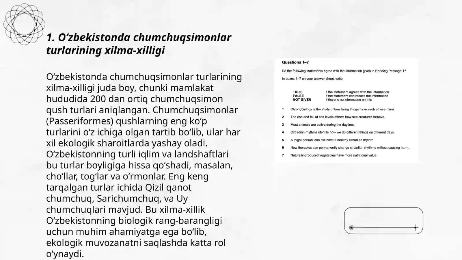 Oʻzbekistonda tarqalgan chumchuqsimonlar xilma-xilligi,ularni tarqalishi,biologik xususiyatlari va amaliy ahamiyati by Julmurodova Sarvinoz 3