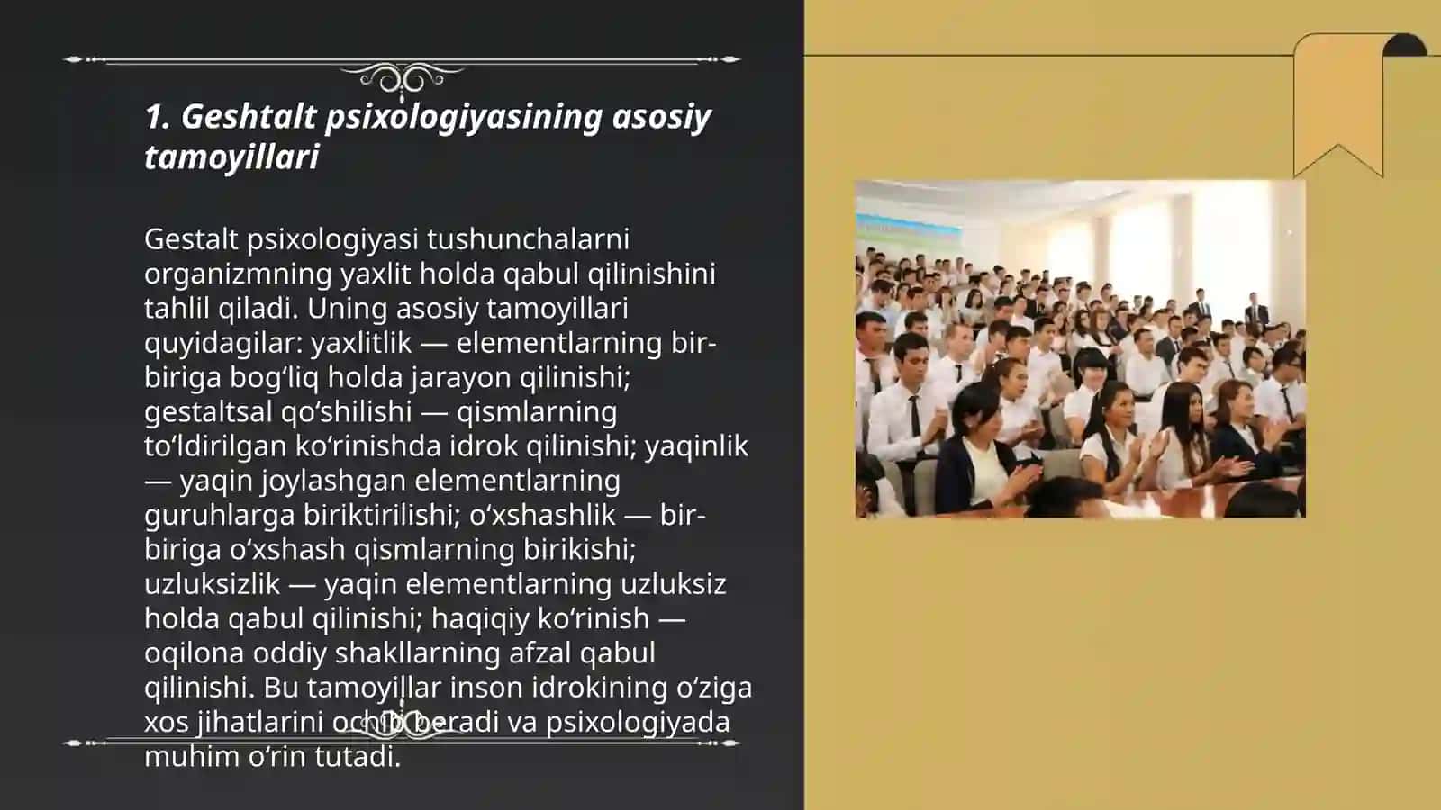 Geshtal psixologiya yo'nalishi negizida maxsus ijtimoiy psixologiya yo'lalishlar 3