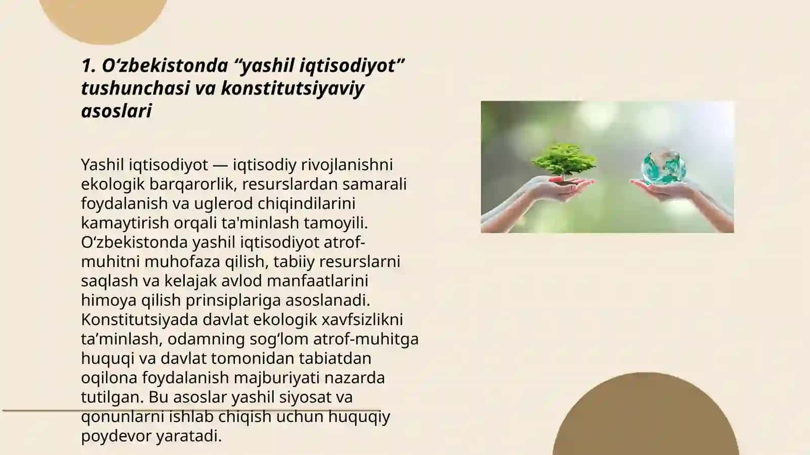 Oʻzbekistonda “yashil iqtisodiyot”ning huquqiy asoslari 3