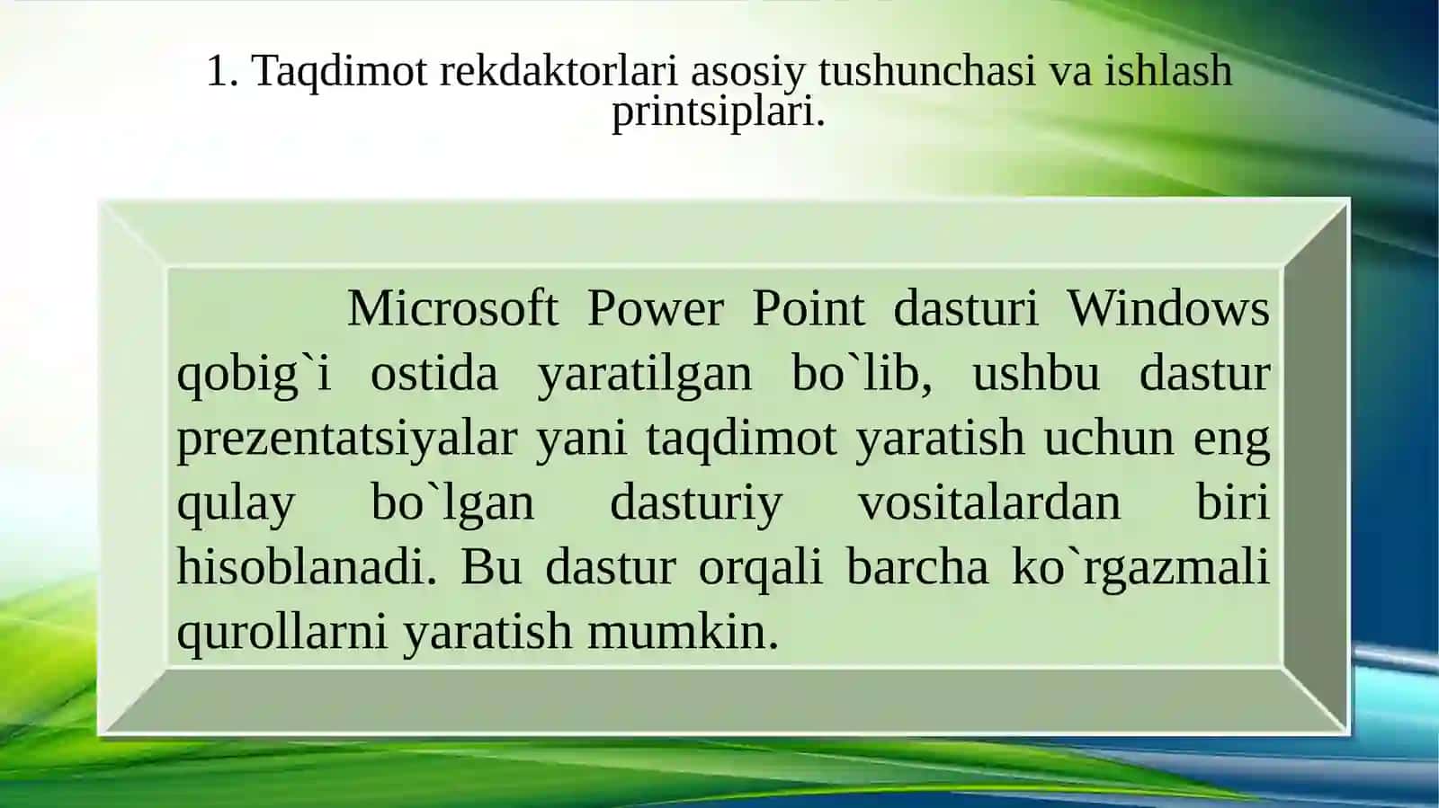 TAQDIMOTLARNI ISHLAB CHIQISHNING INSTRUMЕNTAL VOSITALARI 3