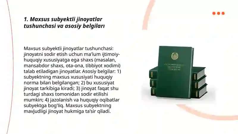 Maxsus subyektli jinoyatlar 3