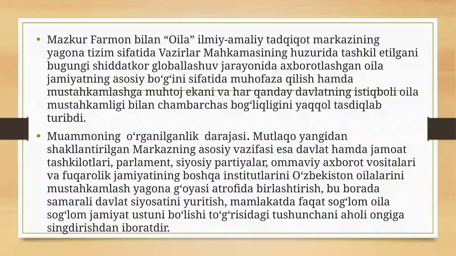 OILA KODEKSI:MAZMUN VA MOHIYATI 3