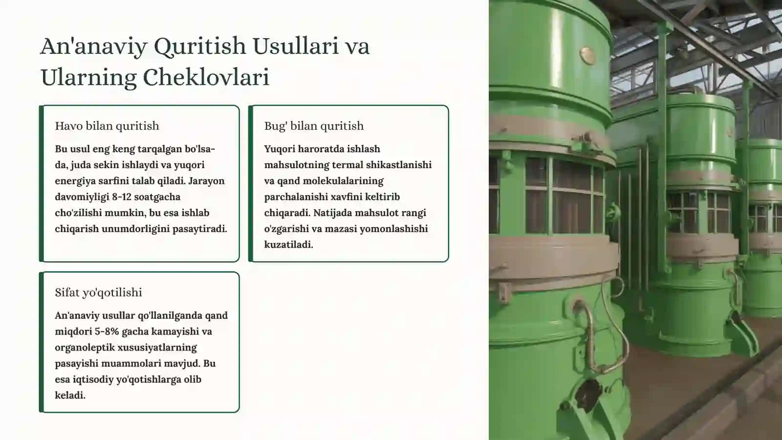 Qand Lavlagini Quritishning Takomillashgan Texnologiyalari 3