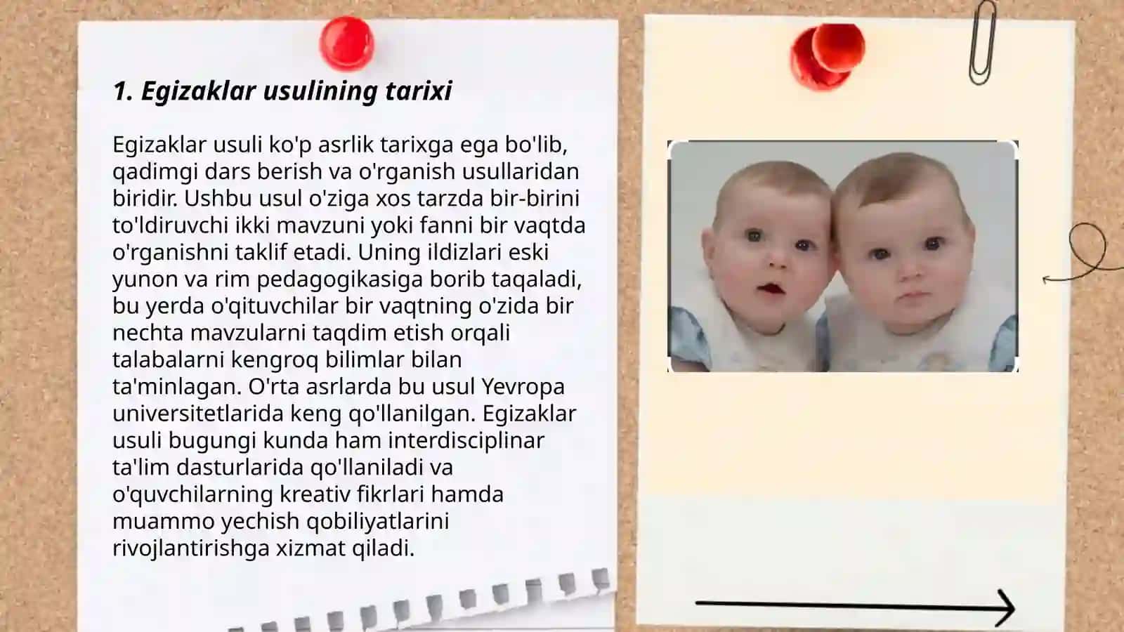Egizaklar usuli 3