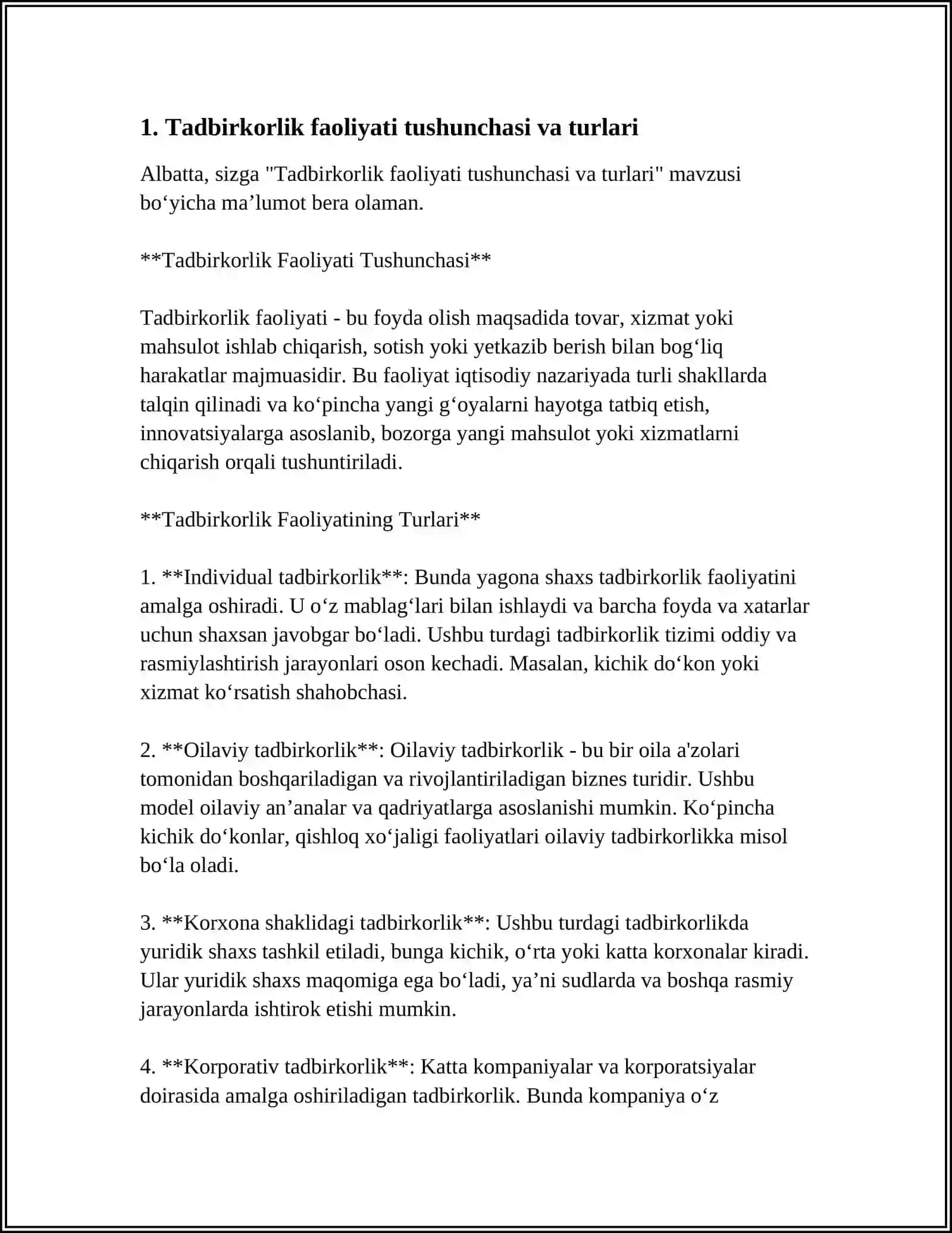 TADBIRKORLIK FAOLIYATI VA TADBIRKORLIK KAPITALI 3