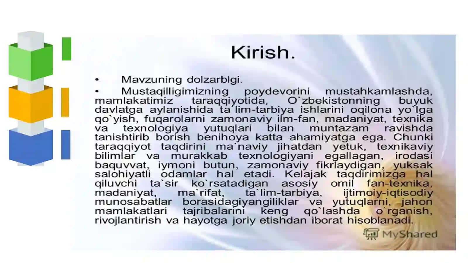 O‘zbekiston Respublikasida ta’lim sohasida amalga oshirilgan islohotlar 3