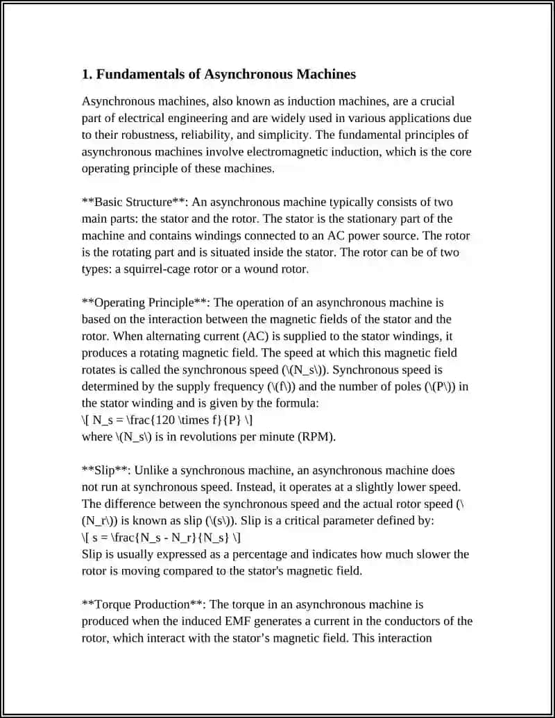 Asynchronous Machines 3